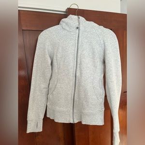 Lululemon scuba Full-zip hoodie grey/white